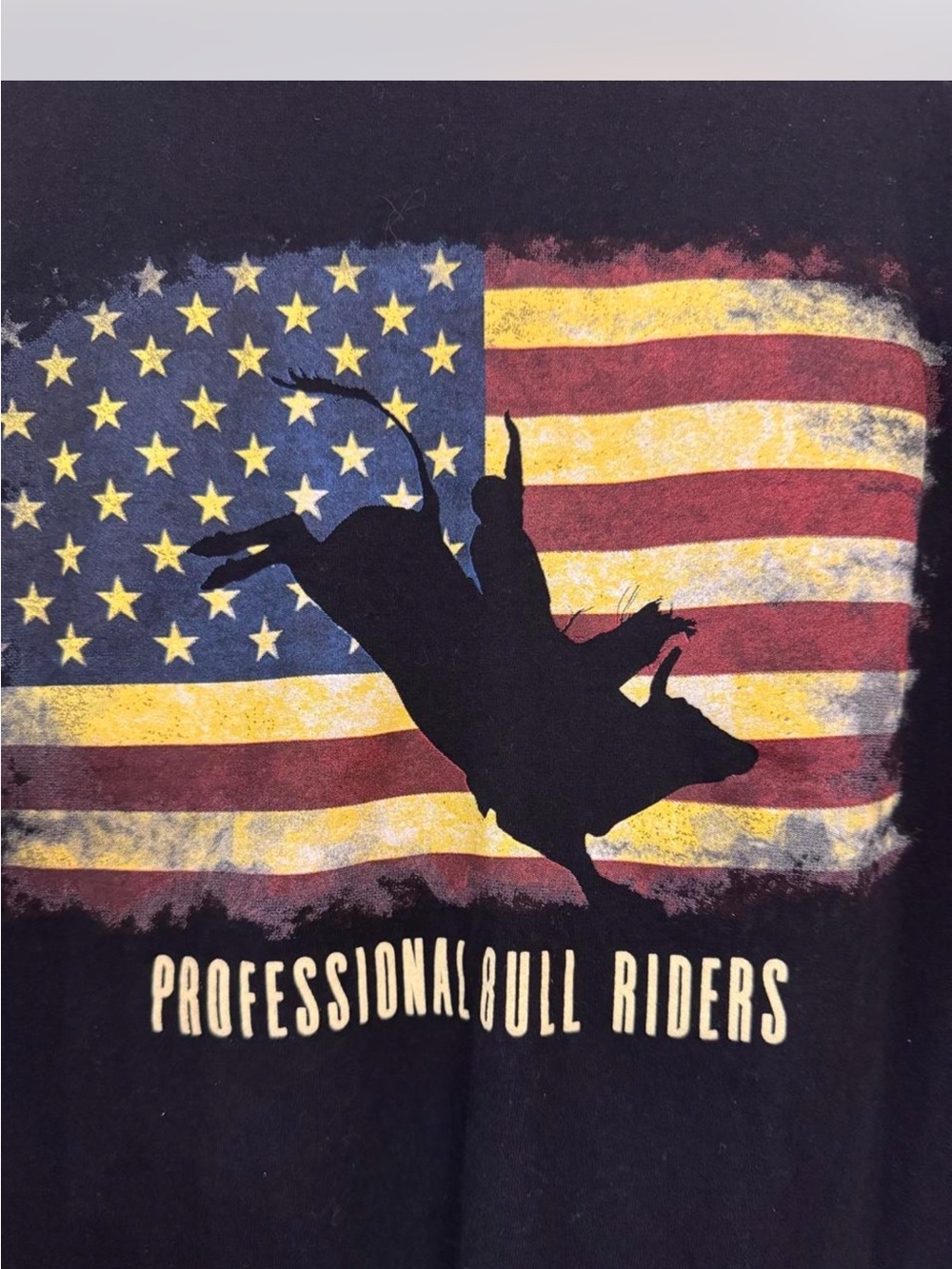 PBR Professional Bull Riders Rodeo Graphic T-Shirt Black XL